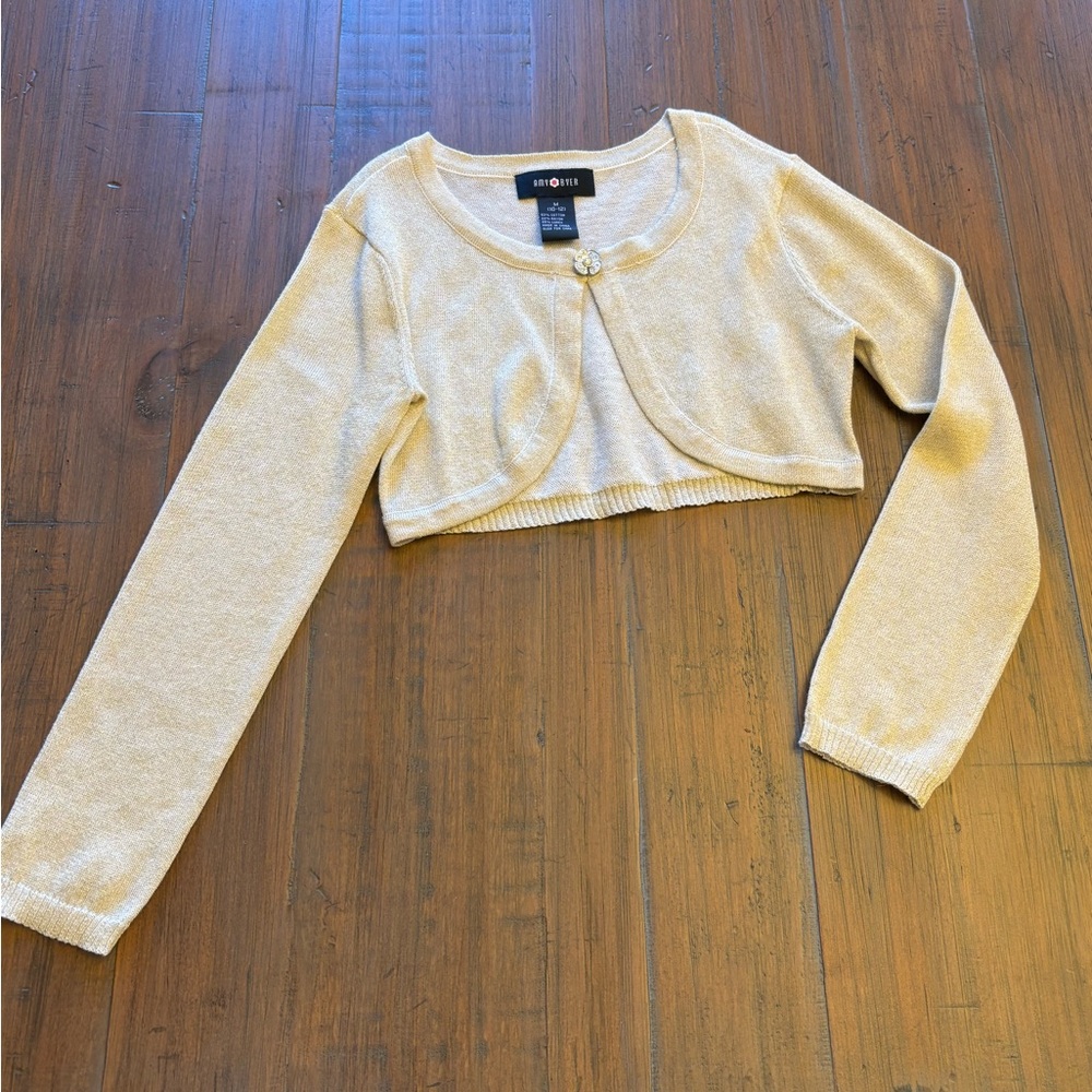 Girls gold shrug sweater size Medium (10-12)